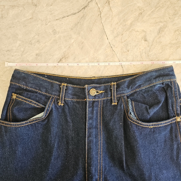 Vintage 80's 90's Deadstock Gitano Dark Blue Straight Leg Jeans Sz. 30 - Picture 9 of 12